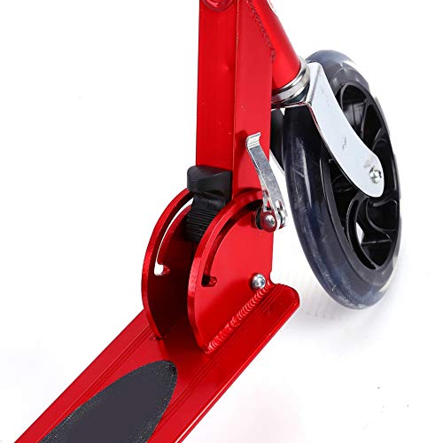 Scooter No Electrico Adulto Adolescentes, Mini Patinete No Eléctrico Plegable Altura del Manillar Ajustable Ultraligero con Freno de Fricción Trasera