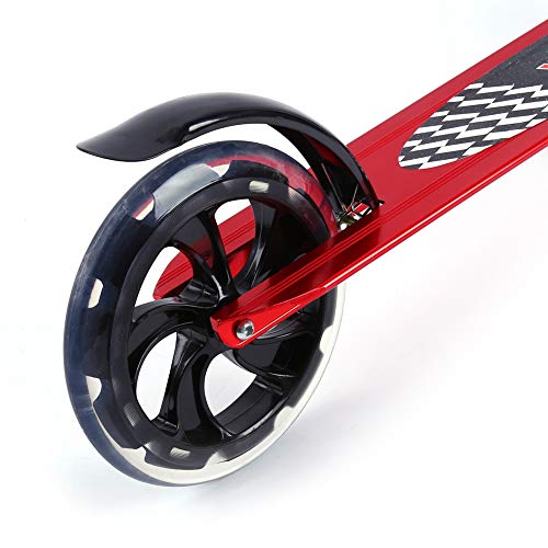 Scooter No Electrico Adulto Adolescentes, Mini Patinete No Eléctrico Plegable Altura del Manillar Ajustable Ultraligero con Freno de Fricción Trasera