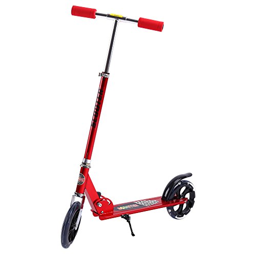 Scooter No Electrico Adulto Adolescentes, Mini Patinete No Eléctrico Plegable Altura del Manillar Ajustable Ultraligero con Freno de Fricción Trasera