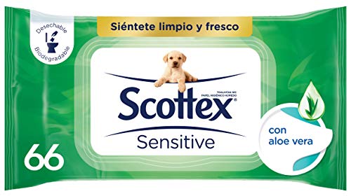 Scottex Sensitive Aloe Vera Papel higiénico húmedo - 66 Servicios