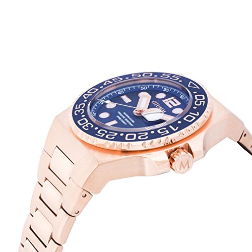Scuba Metal 45 Rose Gold - Blue Dial