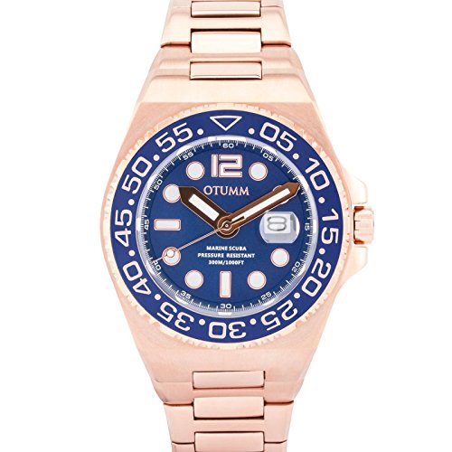 Scuba Metal 45 Rose Gold - Blue Dial