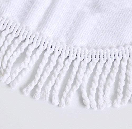 SDFGS Toalla de Playa Redonda de Flamenco con Microfibra de Borla Toalla Grande para Manta de Mujer Adulta Tapiz de Borla de Intola