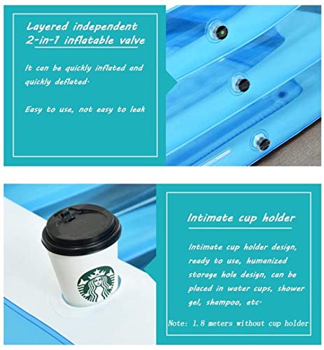 SDYBYG Banera Inflable, Bañera Plegable De Verano, Jacuzzi Hinchable, Piscina para Niños Bañera De Plástico Grande, Apta para Baño Piscina De Jardín para Dormitorio, 145 * 105 * 50 cm