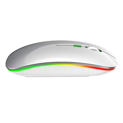 Seacanl Ratón inalámbrico de Color Claro, Mouse, dpi de Tres velocidades para XP para mí para Vista(Silver)