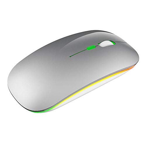 Seacanl Ratón inalámbrico de Color Claro, Mouse, dpi de Tres velocidades para XP para mí para Vista(Silver)
