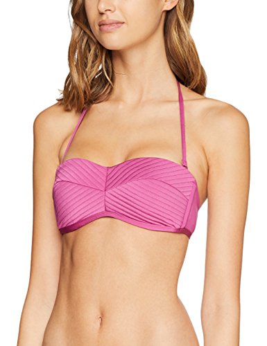 Seafolly Quilted Bustier Tops de Bikini, Violeta (Berry), 38 para Mujer