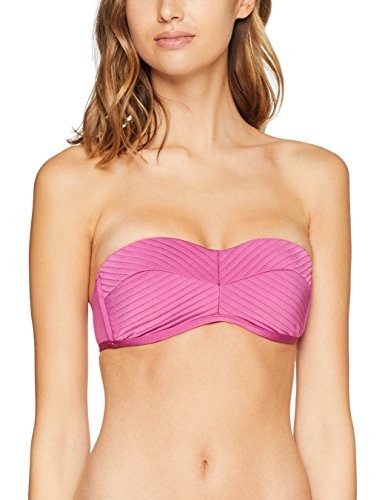 Seafolly Quilted Bustier Tops de Bikini, Violeta (Berry), 38 para Mujer