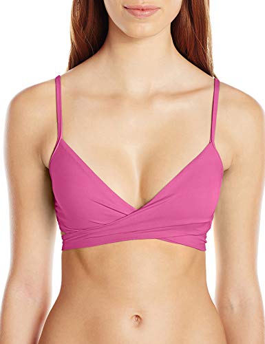 Seafolly Wrap Front Bralette Tops de Bikini, Violeta (Berry), 42 para Mujer