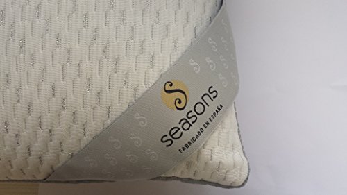 Seasons, Almohada Extrasuave de Fibra para Niños, Antiácaros, Doble Funda, baja altura, 90 cm