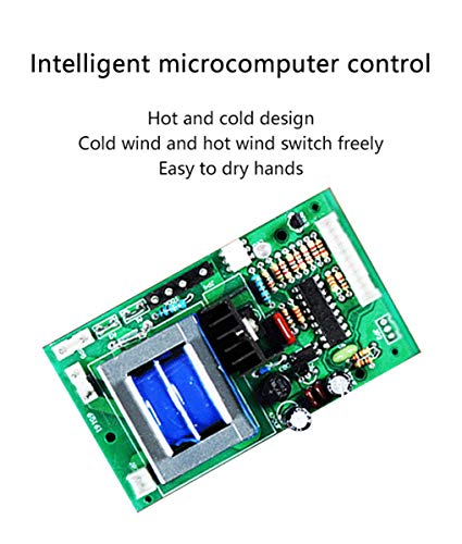 Secador de Manos Eléctrico Pared Secador de manos automático Secador de manos eléctrico de inducción inteligente 2000w de alta velocidad de viento frío y caliente Secador de baños de baño Baño automát