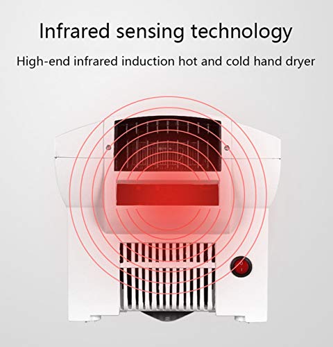 Secador de Manos Eléctrico Pared Secador de manos automático Secador de manos eléctrico de inducción inteligente 2000w de alta velocidad de viento frío y caliente Secador de baños de baño Baño automát