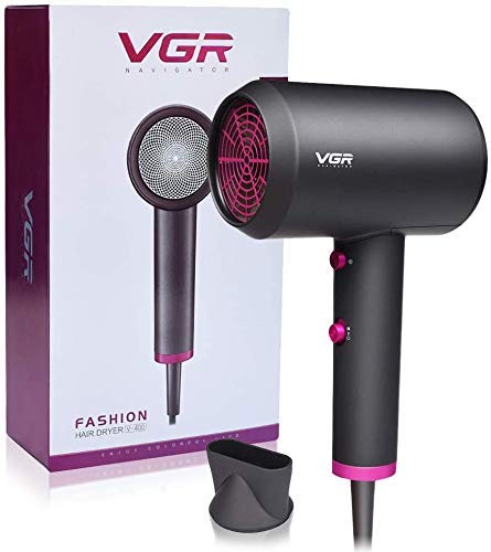 Secador de pelo de viaje plegable, la potencia es de 1600-2000 W, secador de pelo compacto, liviano y de iones negativos