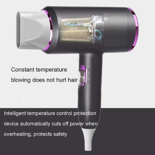 Secador de pelo portátil,Cuidado del cabello a temperatura constante/con difusor/Secador de cabello casero,Secador de cabello profesional para el cuidado del cabello de iones negativos