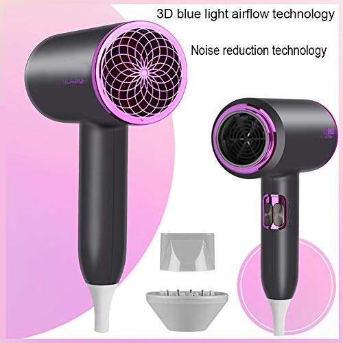 Secador de pelo portátil,Cuidado del cabello a temperatura constante/con difusor/Secador de cabello casero,Secador de cabello profesional para el cuidado del cabello de iones negativos