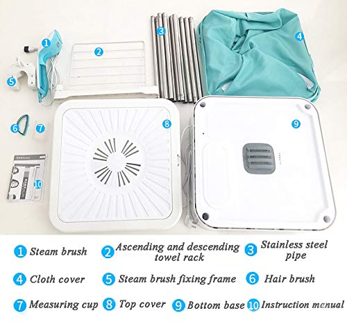 Secadora de Ropa PortáTil Máquina de Planchar a Vapor Guardarropa Percha Secadora Secadora Aire Caliente con Ventilación,Adecuada para RáPido CalefaccióN Seco Secado Ropa,Temporizador 30kg 900W Azul