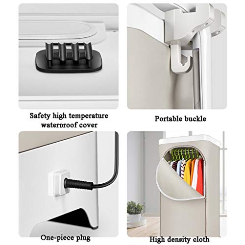 Secadora de Ropa PortáTil Máquina de Planchar a Vapor Guardarropa Percha Secadora Secadora Aire Caliente con Ventilación,Adecuada para RáPido CalefaccióN Seco Secado Ropa,Temporizador 30kg 900W Azul