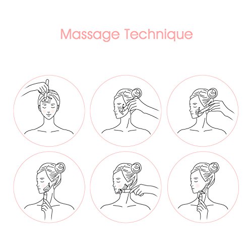 Segbeauty® 24K Oro Masajeador Facial Beauty Bar, Massager del Ojo 6000 veces/minuto Vibración Cuidado de la piel - Quitar la arruga Negro Ojos Papada, Tensar la piel Adelgaza la Cara