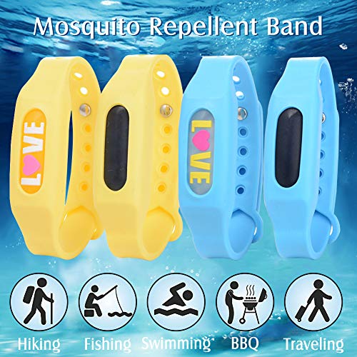 SEGMINISMART Pulsera Repelente de Mosquitos, Bandas antimosquitos, 8 Paquetes de Bandas repelentes de Insectos Naturales para una protección Larga para Adultos y niños en Interiores y Exteriores