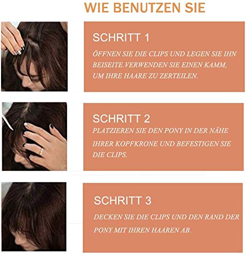 SEGO Flequillo Postizo Pelo Natural Clip [Ligero] #1 Negro Intenso Extensiones de Cabello 100% Remy Clip in Fringe Bangs (3g)