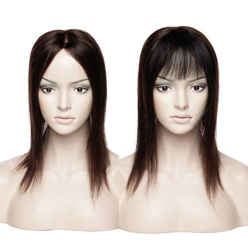 SEGO Flequillo Postizo Pelo Natural Clip [Ligero] #1 Negro Intenso Extensiones de Cabello 100% Remy Clip in Fringe Bangs (3g)