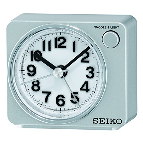 SEIKO QHE100S - Reloj Despertador con Luz y Movimiento Continuo