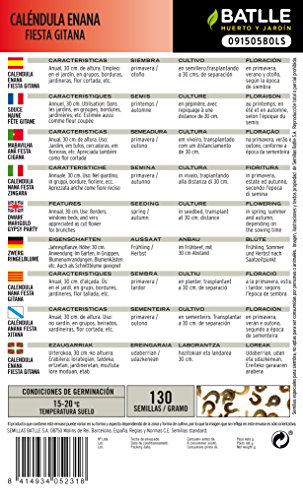 Semillas de Flores - Caléndula enana Fiesta Gitana variada - Batlle