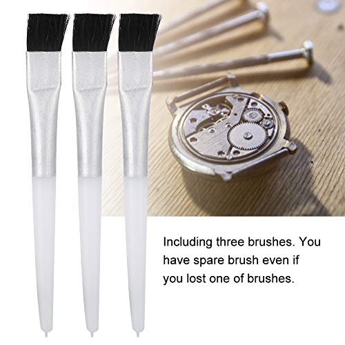 Semme 3 cepillos de Fibra de Vidrio para reparación de Relojes de Pulsera, Elimina el óxido, Herramienta de Limpieza de Relojes de Pulsera