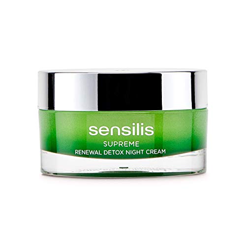 Sensilis Supreme - Crema de Noche Detoxificante y Regeneradora con Ácido Hialurónico, Aceite de Argán y Moringa Oleifera - 50 ml