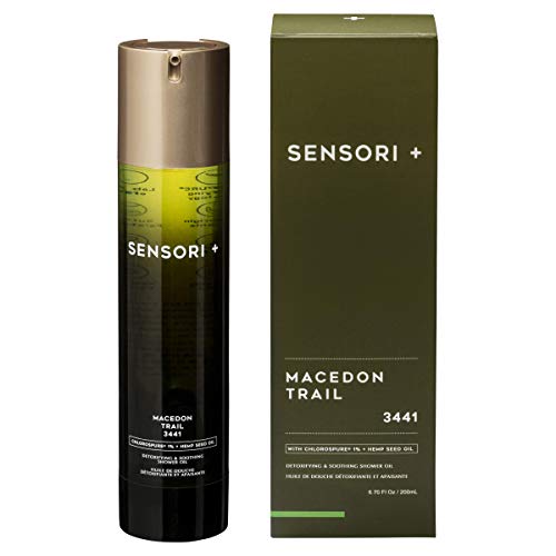 Sensori + Aceite de ducha desintoxicante y calmante - Baño y rituales corporales Limpiador e hidratante para todas las pieles como deshidratadas, rojas, irritadas - 200 ml - Macedon Trail 3441