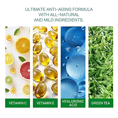 Serum Facial de Ácido Hialurónico, Hidratará Aclarará la Piel Mientras Rellena Esas Líneas Finas y Arrugas Orgánicopara Eliminar Líneas de Expresión y Arrugas Hidratación Suave y Fácil Absorción-30ml