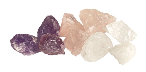 Set básico de piedras preciosas de agua, 250g, cuarzo rosa, cristal de roca, amatista