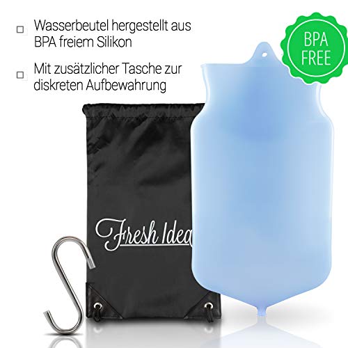 Set con irrigador 2 L para limpieza de colon con bolsa práctica e instrucciones - Enema - juego de alimentación para el ayuno