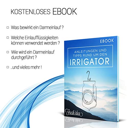 Set con irrigador 2 L para limpieza de colon con bolsa práctica e instrucciones - Enema - juego de alimentación para el ayuno