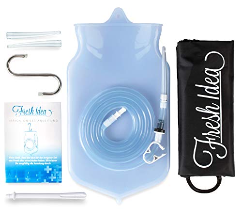 Set con irrigador 2 L para limpieza de colon con bolsa práctica e instrucciones - Enema - juego de alimentación para el ayuno