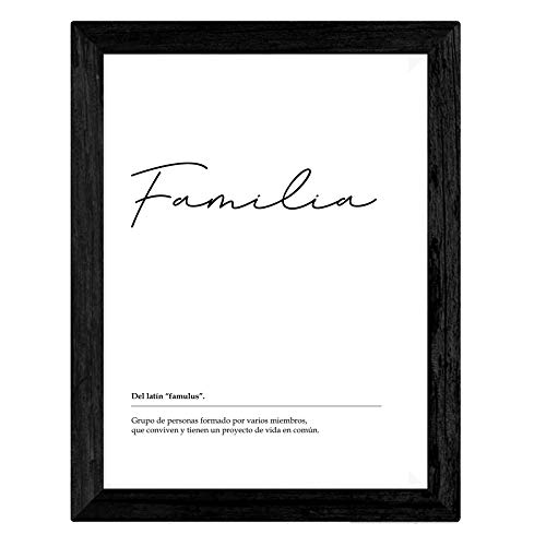 Set de 4 láminas de Palabras Mi Hogar ,en tamaño A4, Poster papel 250 gr alta calidad. Sin Marco