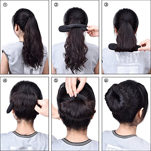 Set de 6 gomas para el pelo (3 grandes y 3 pequeñas) para coger el pelo, hacer moños etc