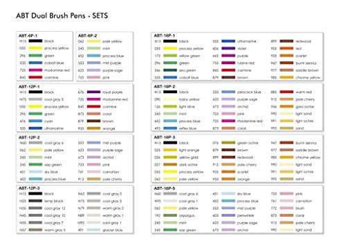 Set De 6 Rotuladores Dual Brush Colores Pastel Tombow