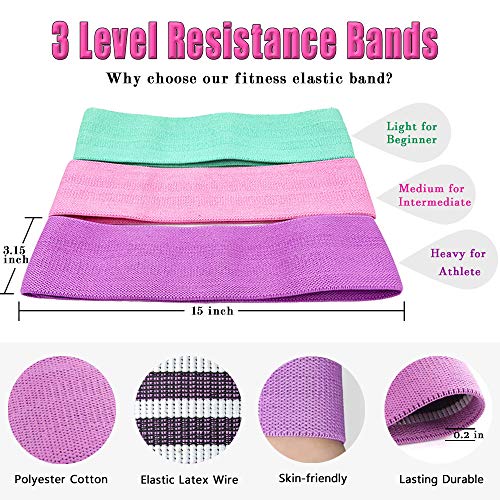 Set de bandas de resistencia, 15 piezas kit bandas gomas elasticas fitness musculacion para bandas de ejercicio, para Fitness Strength Slim Yoga Equipo de gimnasio en casa para hombres / mujeres