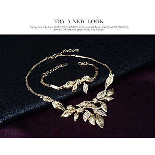 Set de boda Pixnor con collar, pulsera, anillo, pendientes