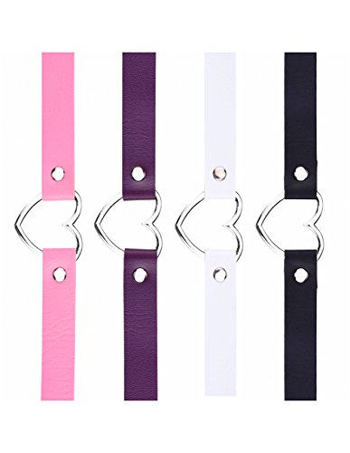 Set de gargantillas, diseño de corazón, estilo vintage, 4 unidades