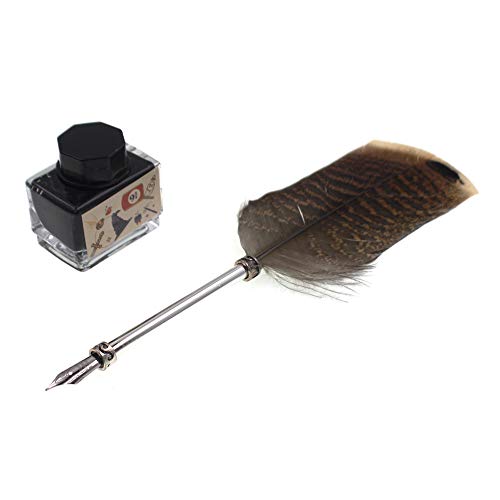 Set de pluma de búho para fans de Harry Potter. Pluma para caligrafía con tinta. Regalo para niños, amigos, Navidad, cumpleaños, etc., color Juego de bolígrafo de búho con marcador de búho