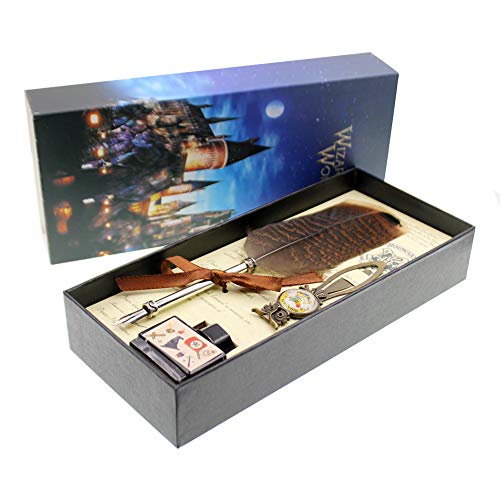 Set de pluma de búho para fans de Harry Potter. Pluma para caligrafía con tinta. Regalo para niños, amigos, Navidad, cumpleaños, etc., color Juego de bolígrafo de búho con marcador de búho