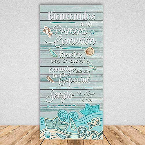 setecientosgramos Decoración Comunión | Cartel Comunión Sea | 70cm x 150cm