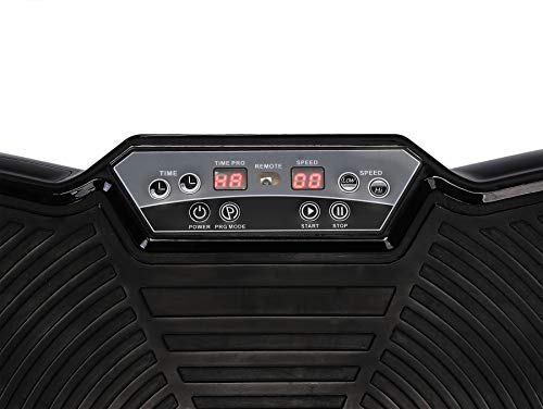 Sfeomi Plataforma Vibratoria de Fitness 200W Plataforma Vibratoria de Masaje con 99 Velocidades Tabla Vibratoria Fitness con Control Remoto y Banda de Resistencia (Negro)