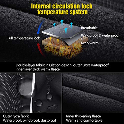 SGODDE Pasamontañas Moto Invierno, Balaclava Pasamontañas, Balaclava Térmica a Prueba de Viento Multifuncional para Proteger la Cara y el Cuello de Lesiones,Adecuado para Ciclismo,Moto,Hombre y Mujere