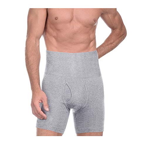SHAPER Control del Cuerpo Boxer Cintura Alta Faja Reductora Abdomen Adelgazar Ropa Interior Shapewear con Cintura Ancha,Gray,L