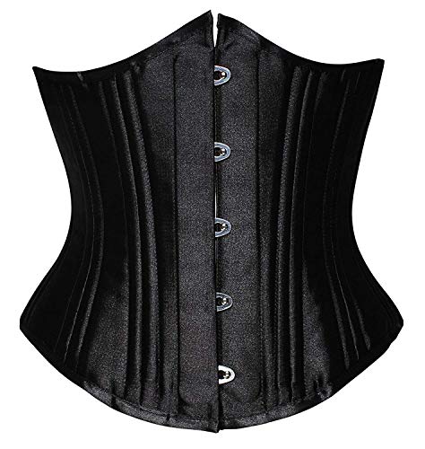 SHAPERX Mujer Bajo Pecho Corsé Corset con Grabados para Reducir Cintura y Torso,UK-DT1908-Black-XL