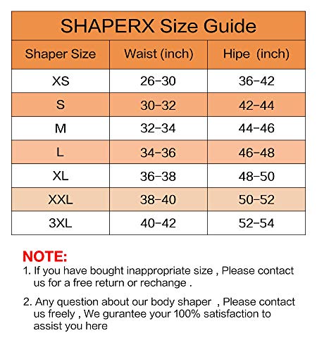 SHAPERX Mujer Bodysuits Underbust Body Shaper Abdomen Adelgazar Lencería Moldeadora Slimming Cremallera de Encaje Shapewear Bajar Peso,UK-DT7200-Beige-S