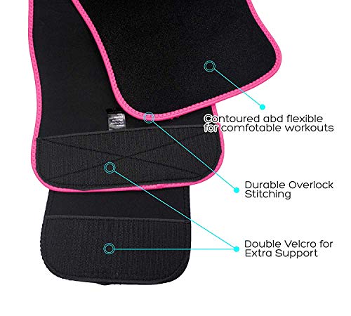 SHAPERX Sport Belt, Cinturón Deportivo Waist Trainer Faja Transpirable Posnatal Adelgazamiento para Mujer,UK-DT8010-Rose-S